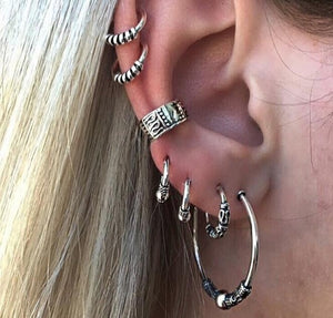 Punk Style Silver Color Earring Sets