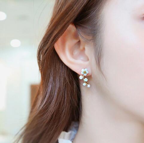 New Crystal Front Back Double Sided Stud Earring