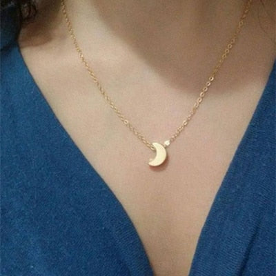 Love Heart Adjustable Pentagram Gold color Necklace