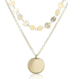 Multilayer Gold Color Coin Chokers Necklace